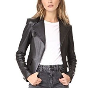 Theory Peplum Bristol Leather Jacket